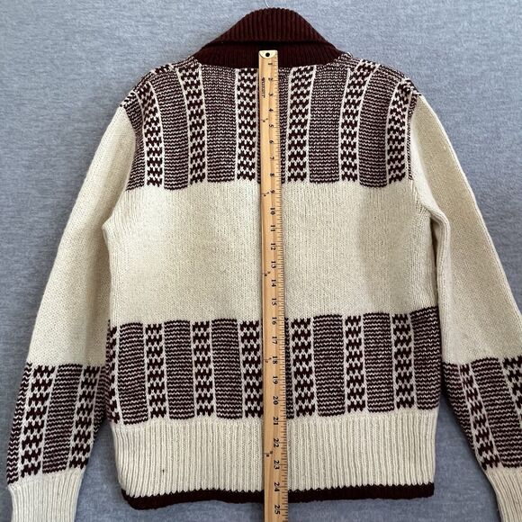 Royal Clan McGregor Nordic Wool Cardigan Sweater Mens M Shawl Collar Heritage - Picture 8 of 9